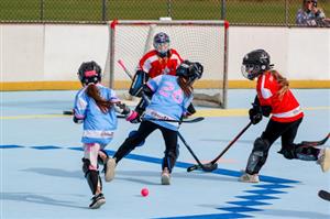 Girls street hockey